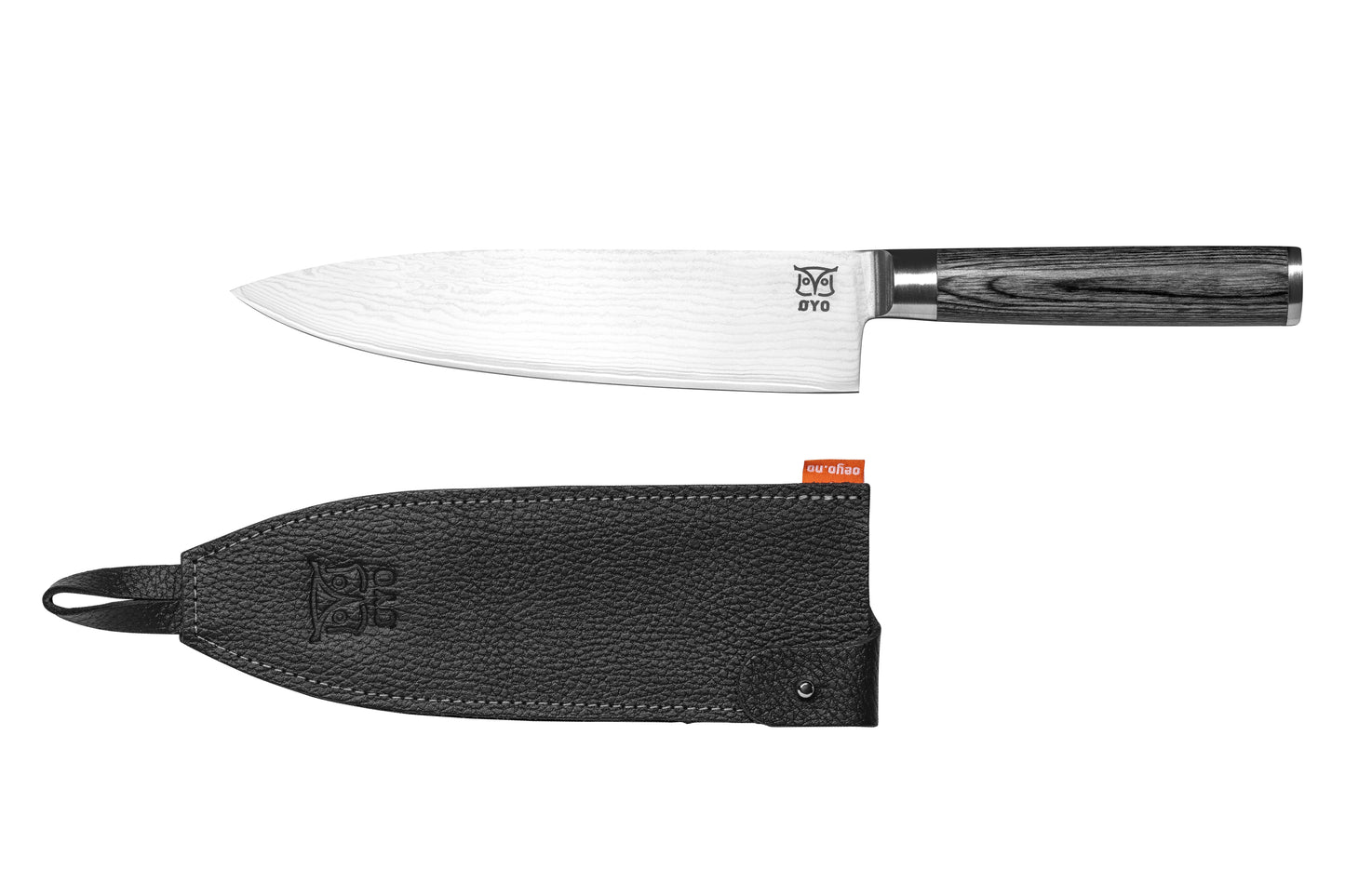 Skarvet kokkekniv 19,5 cm, grå