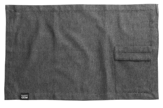 Spisebrikker i grått tøy, 2 stk