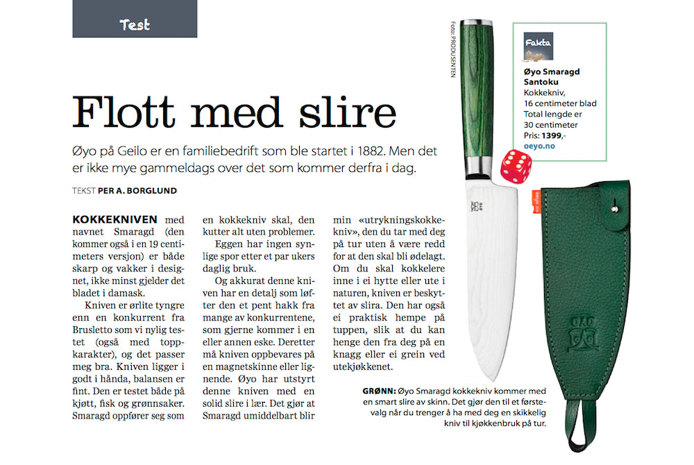 Skarvet santoku kokkekniv 16 cm, smaragd