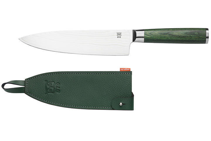 Skarvet kokkekniv 19,5 cm, smaragd