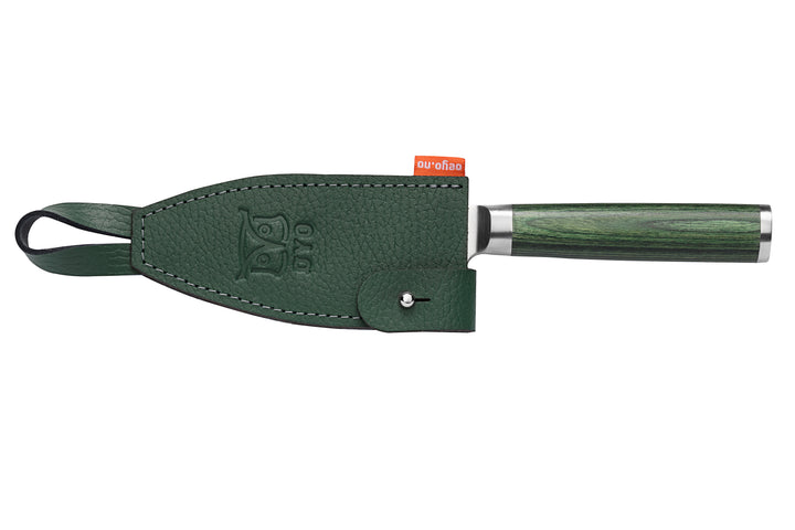 Skarvet santoku grønnsakskniv, smaragd