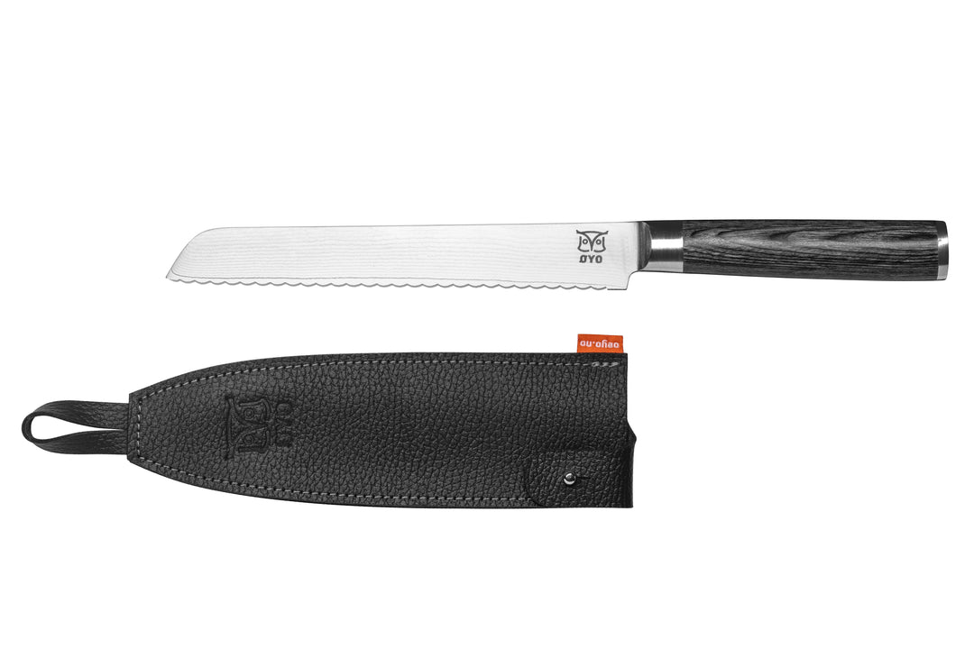 Skarvet brødkniv 20 cm, opal