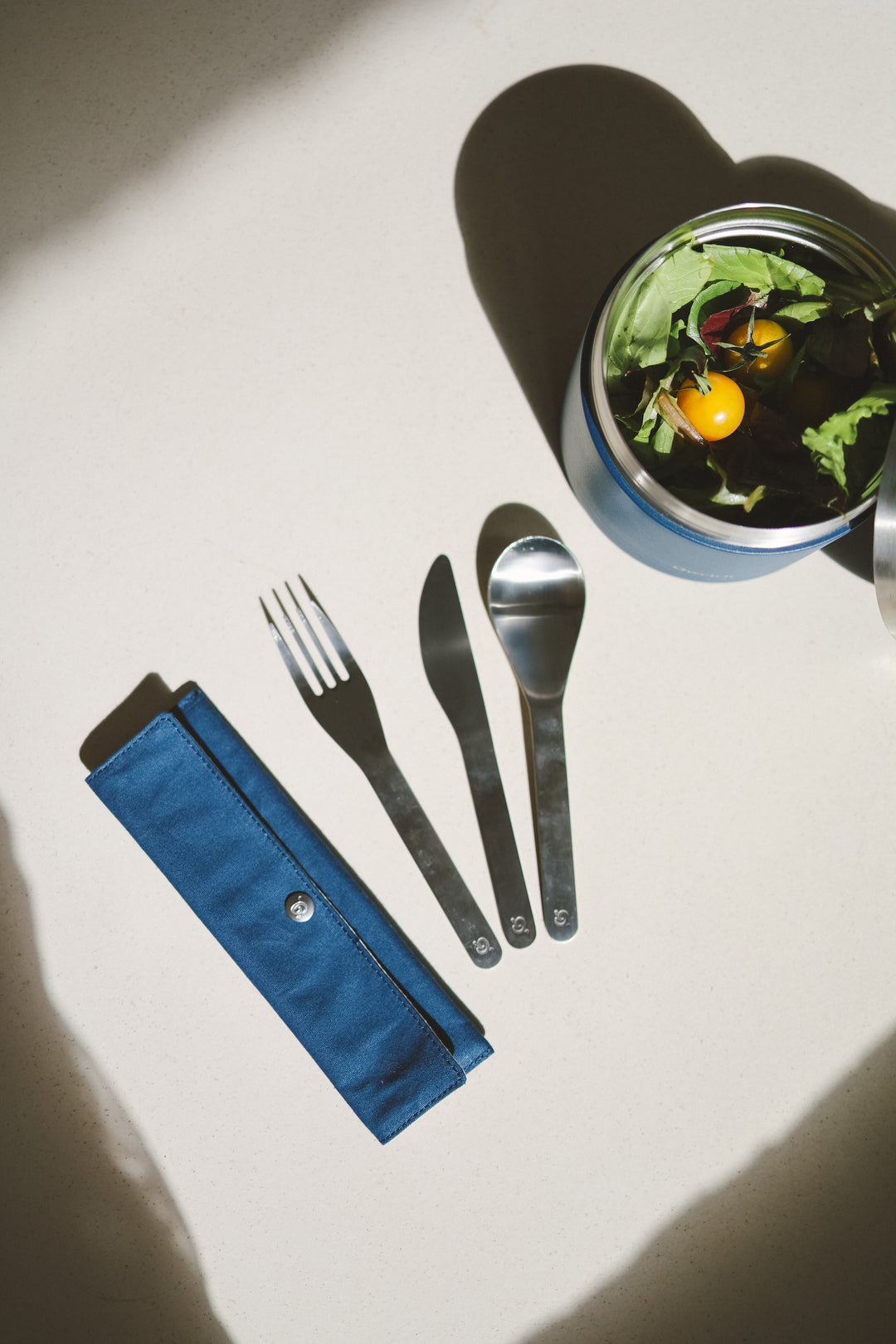 Qwetch reisebestikk i rustfritt stål