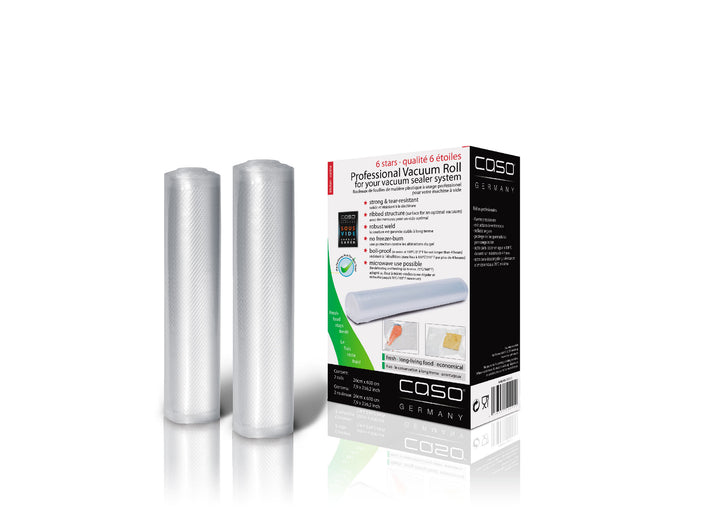 Caso vakuumpose rull 20x600 cm, 2 stk - 150my