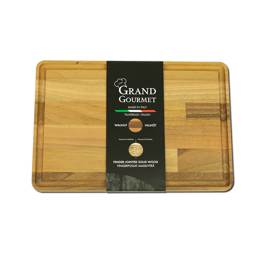 Grand Gourmet skjærebrett i valnøtt M, 34x23x2 cm