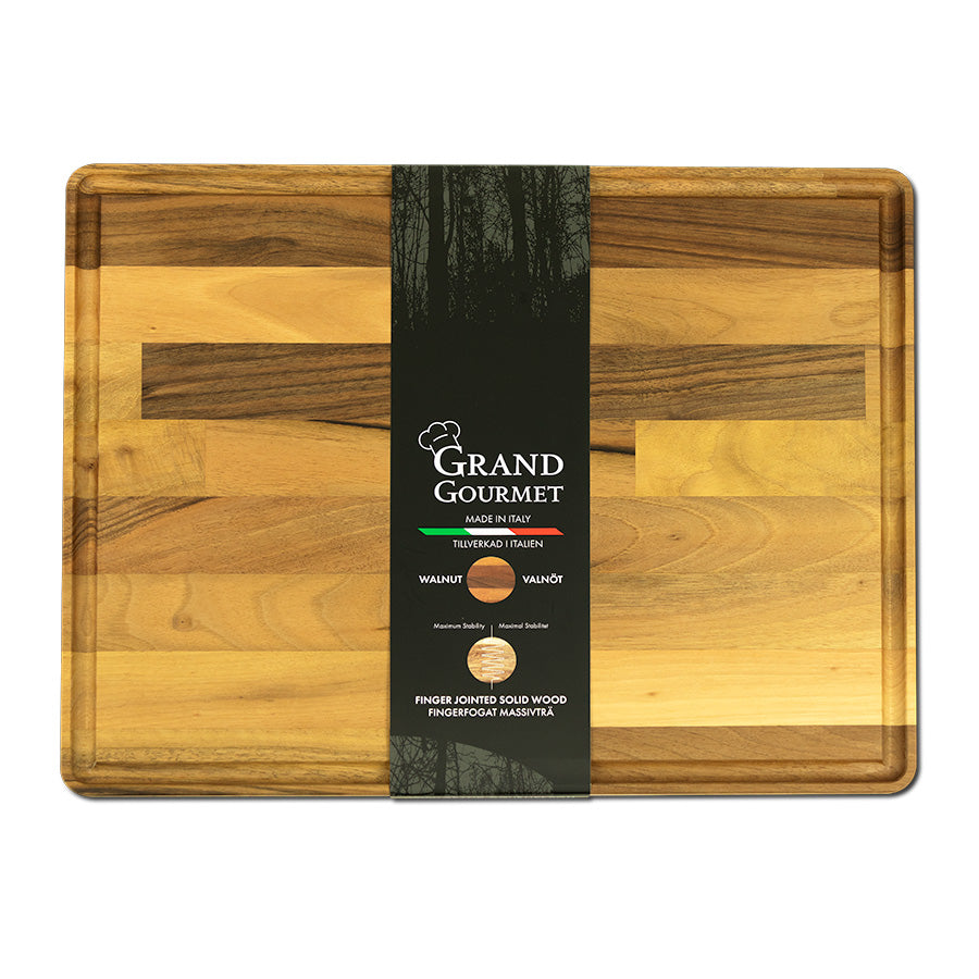 Grand Gourmet skjærebrett i valnøtt XL, 43x34x2 cm
