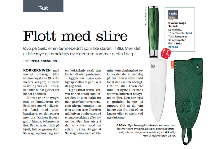 Skarvet santoku kokkekniv 16 cm, smaragd