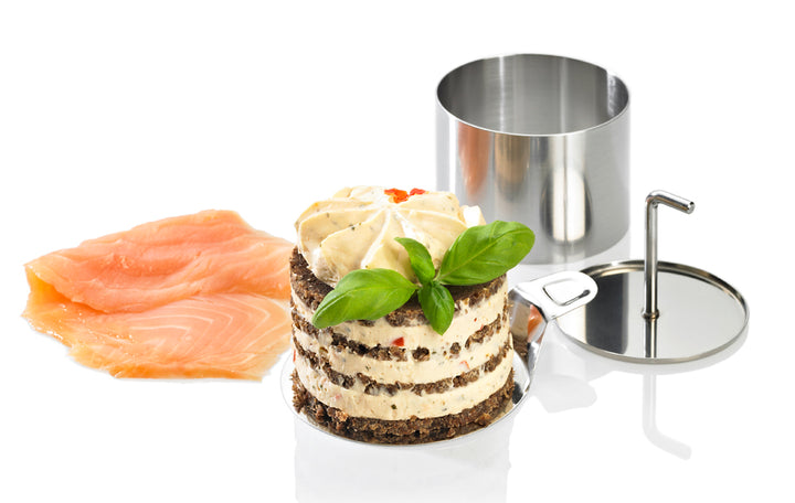 Anretningsringer i rustfritt stål, 8 deler