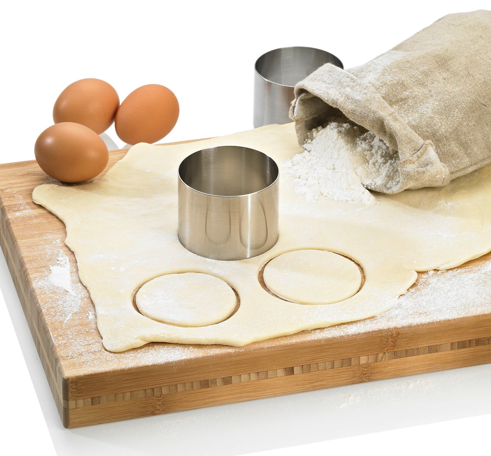 Anretningsringer i rustfritt stål, 8 deler