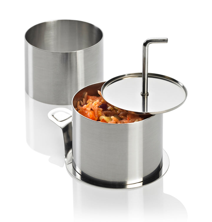 Anretningsringer i rustfritt stål, 8 deler