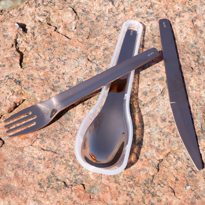 Bestikk To-Go i rustfritt stål, bronse