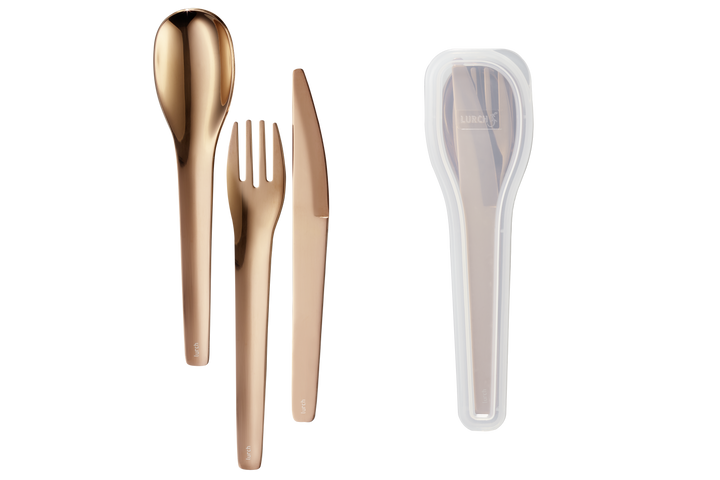 Bestikk To-Go i rustfritt stål, bronse