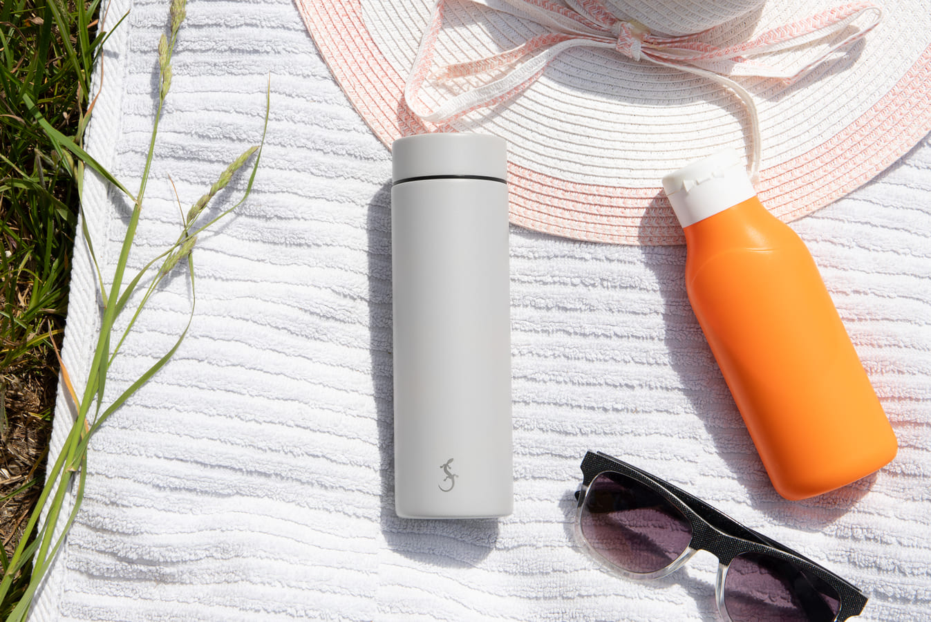 Termoflaske "mini", lys grå, 0,3 liter