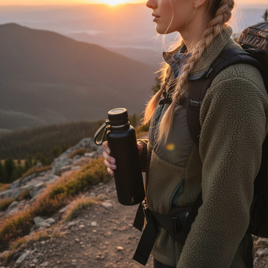 Termoflaske Outdoor 1l - sort