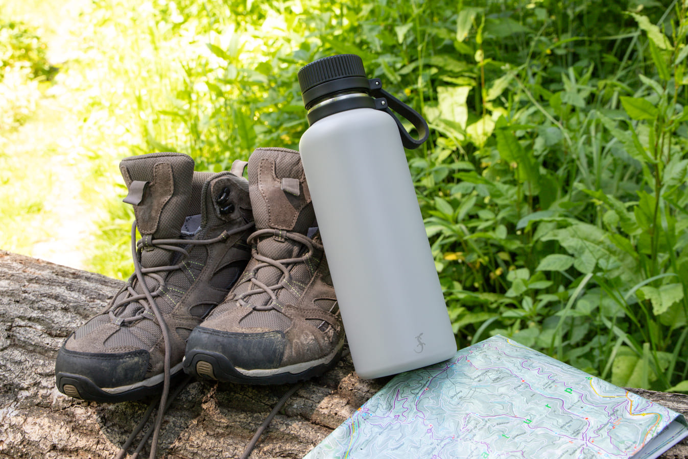 Termoflaske Outdoor 1l - lys grå