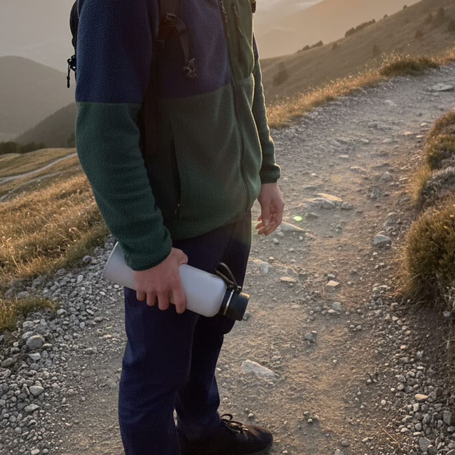 Termoflaske Outdoor 1l - lys grå