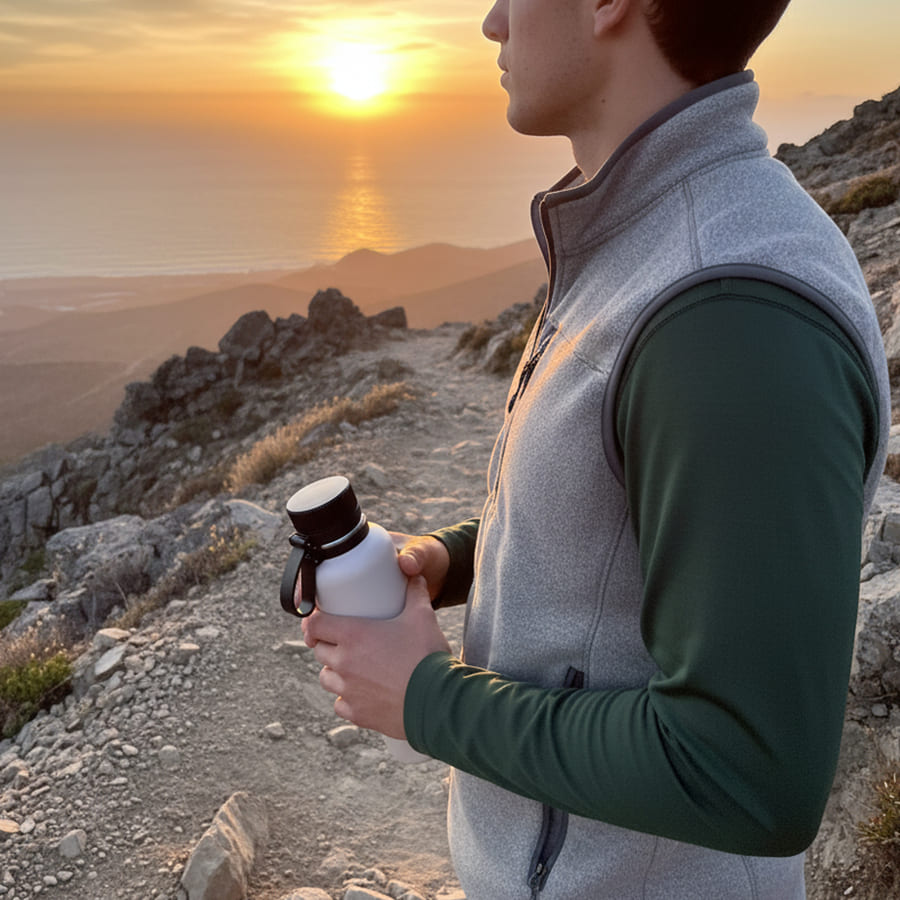 Termoflaske Outdoor 1l - lys grå