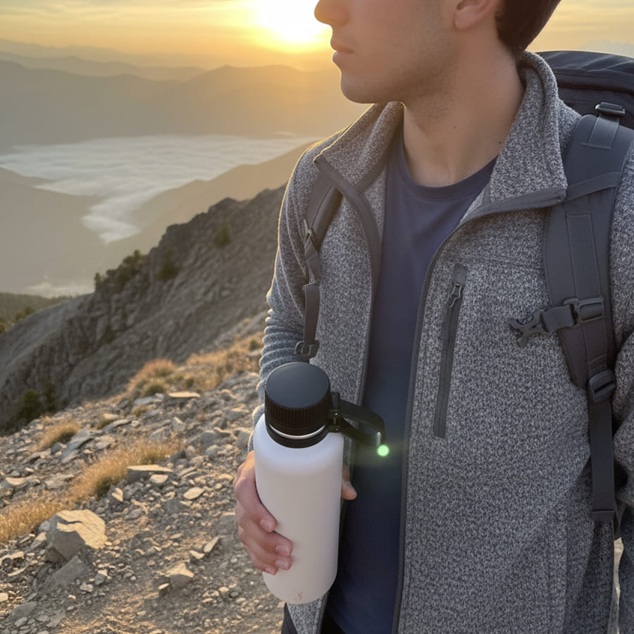 Termoflaske Outdoor 1l - lys grå