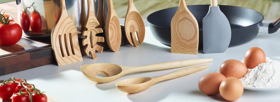 Kjøkkenredskap i tre, 3 stk